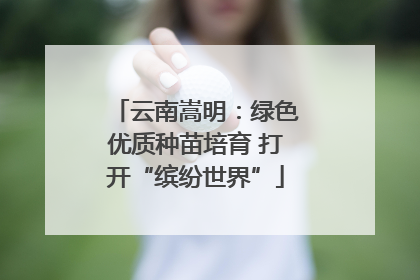 云南嵩明：绿色优质种苗培育 打开“缤纷世界”