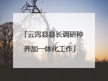 云霄县县长调研种养加一体化工作