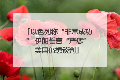 以色列称“非常成功” 伊朗誓言“严惩” 美国仍想谈判