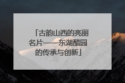 古韵山西的亮丽名片——东湖醋园的传承与创新