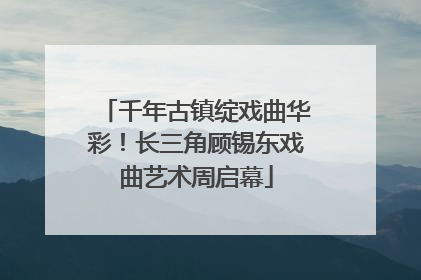 千年古镇绽戏曲华彩！长三角顾锡东戏曲艺术周启幕