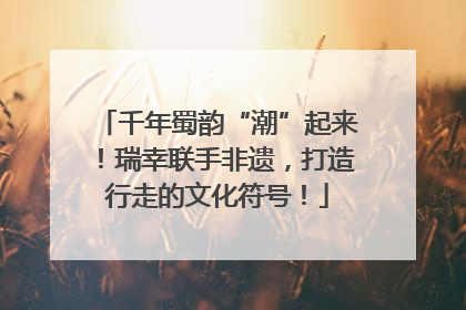千年蜀韵“潮”起来！瑞幸联手非遗，打造行走的文化符号！