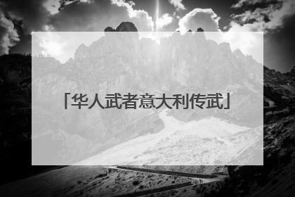 华人武者意大利传武