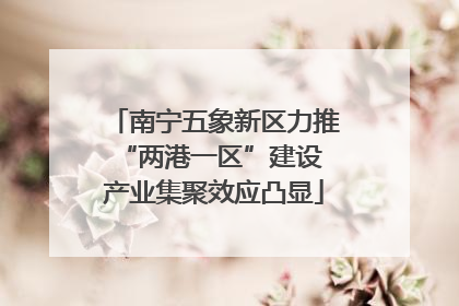南宁五象新区力推“两港一区”建设 产业集聚效应凸显