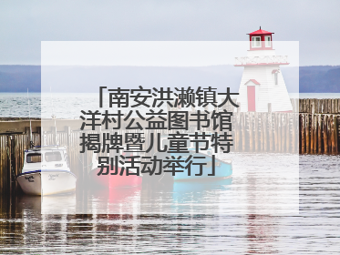 南安洪濑镇大洋村公益图书馆揭牌暨儿童节特别活动举行