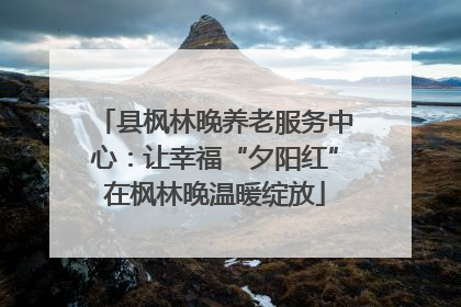 县枫林晚养老服务中心：让幸福“夕阳红”在枫林晚温暖绽放