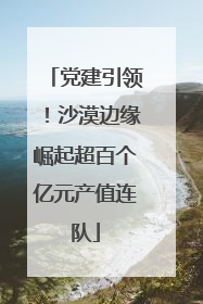 党建引领！沙漠边缘崛起超百个亿元产值连队