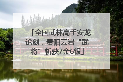 全国武林高手安龙论剑，贵阳云岩“武将”斩获7金6银