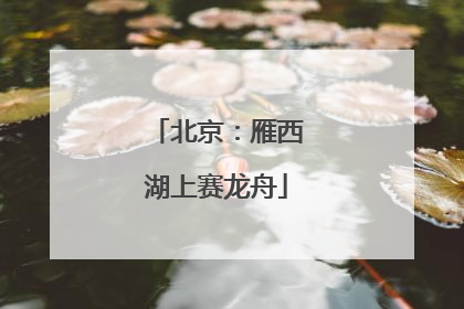 北京：雁西湖上赛龙舟