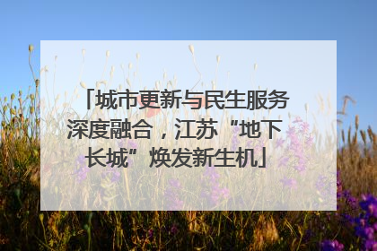 城市更新与民生服务深度融合，江苏“地下长城”焕发新生机