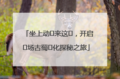 坐上动⻋来这⾥，开启⼀场古蜀⽂化探秘之旅
