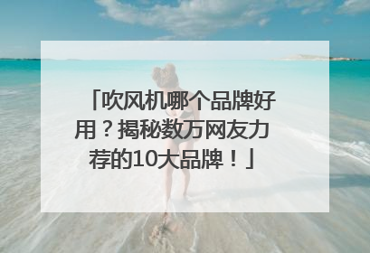 吹风机哪个品牌好用？揭秘数万网友力荐的10大品牌！