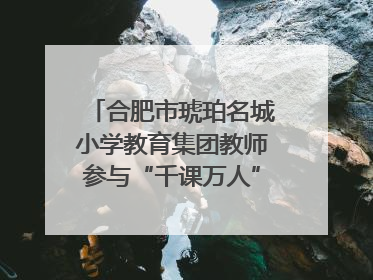 合肥市琥珀名城小学教育集团教师参与“千课万人”数学论坛活动