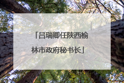 吕瑞卿任陕西榆林市政府秘书长