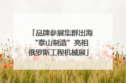 品牌参展集群出海 “泰山制造”亮相俄罗斯工程机械展