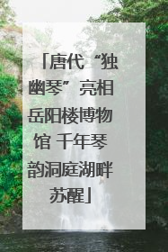 唐代“独幽琴”亮相岳阳楼博物馆 千年琴韵洞庭湖畔苏醒