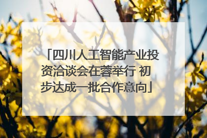 四川人工智能产业投资洽谈会在蓉举行 初步达成一批合作意向