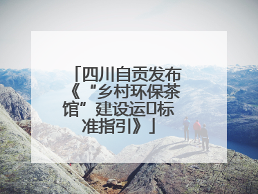 四川自贡发布《“乡村环保茶馆”建设运⾏标准指引》