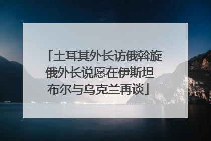 土耳其外长访俄斡旋 俄外长说愿在伊斯坦布尔与乌克兰再谈