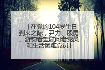 在党的104岁生日到来之际，尹力、殷勇、游钧看望慰问老党员和生活困难党员