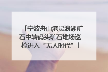 宁波舟山港鼠浪湖矿石中转码头矿石堆场巡检进入“无人时代”