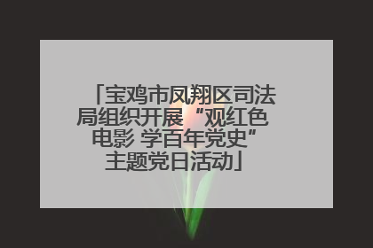 宝鸡市凤翔区司法局组织开展“观红色电影 学百年党史”主题党日活动