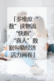 多维度“数”读物流“快跑” “喜人”数据勾勒经济活力画卷