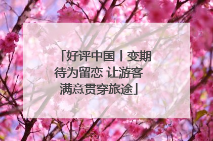 好评中国丨变期待为留恋 让游客满意贯穿旅途