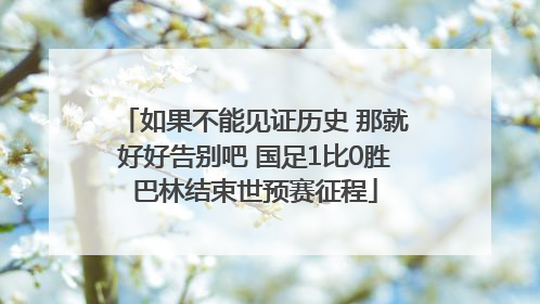 如果不能见证历史 那就好好告别吧 国足1比0胜巴林结束世预赛征程