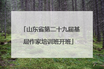 山东省第二十九届基层作家培训班开班