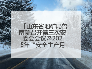 山东省地矿局鲁南院召开第三次安委会会议暨2025年“安全生产月”活动启动仪式