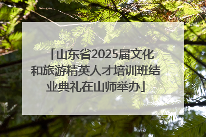 山东省2025届文化和旅游精英人才培训班结业典礼在山师举办