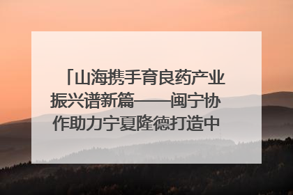 山海携手育良药产业振兴谱新篇——闽宁协作助力宁夏隆德打造中药材产业高地
