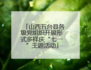 山西五台县各级党组织开展形式多样庆“七一”主题活动