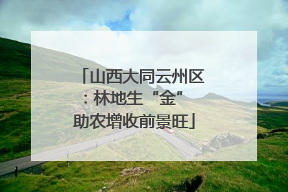山西大同云州区：林地生“金” 助农增收前景旺