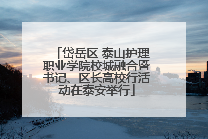 岱岳区 泰山护理职业学院校城融合暨书记、区长高校行活动在泰安举行