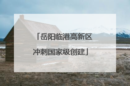 岳阳临港高新区冲刺国家级创建