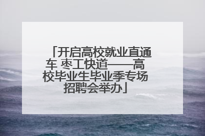 开启高校就业直通车 枣工快道——高校毕业生毕业季专场招聘会举办