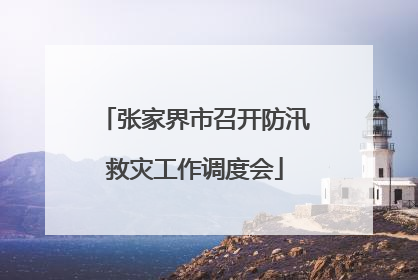 张家界市召开防汛救灾工作调度会