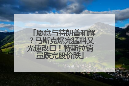 愿意与特朗普和解？马斯克爆完猛料又光速改口！特斯拉销量跌完股价跌