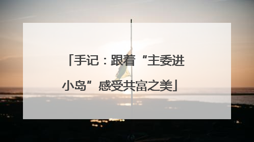 手记：跟着“主委进小岛”感受共富之美