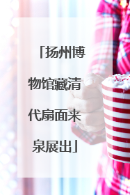 扬州博物馆藏清代扇面来泉展出