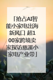 抢占AI智能小家电出海新风口 超100家跨境卖家探访慈溪小家电产业带