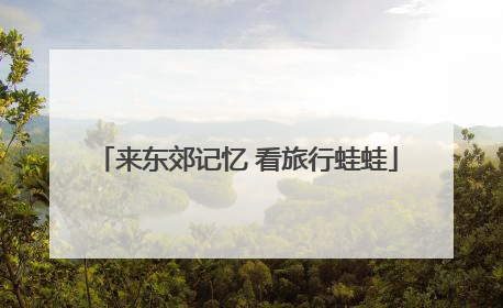 来东郊记忆 看旅行蛙蛙