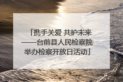 携手关爱 共护未来——台前县人民检察院举办检察开放日活动