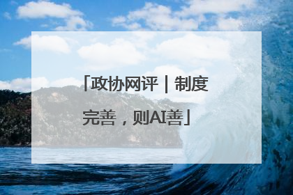 政协网评｜制度完善，则AI善