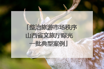 整治旅游市场秩序 山西省文旅厅曝光一批典型案例