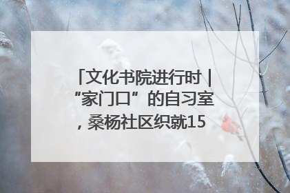 文化书院进行时｜“家门口”的自习室，桑杨社区织就15分钟学习生活圈