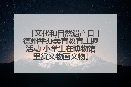 文化和自然遗产日丨德州举办美育教育主题活动 小学生在博物馆里赏文物画文物