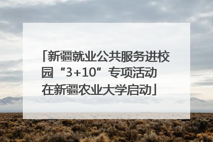 新疆就业公共服务进校园“3+10”专项活动在新疆农业大学启动